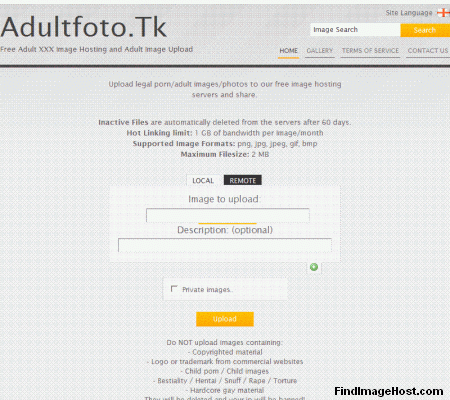 Adultfoto.tk image hosting site