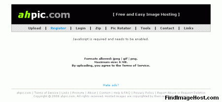 Ahpic.com image hosting site