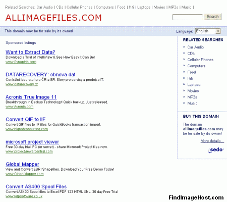 AllImageFiles image hosting site