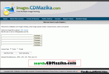 CDMazika image hosting site