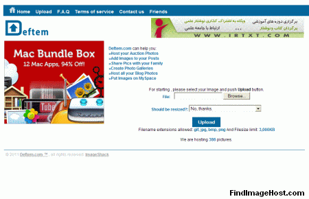 Deftem image hosting site