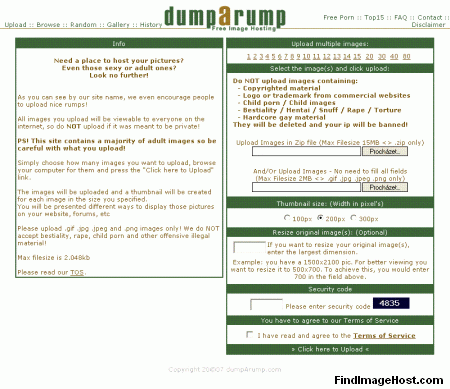 DumpArump image hosting site