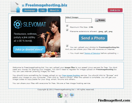 Freeimagehosting.biz image hosting site