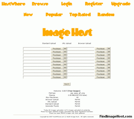 HostWhore image hosting site