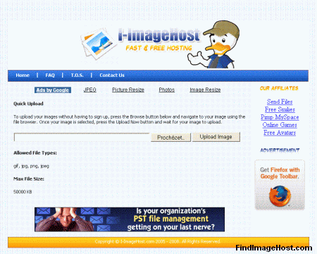 I-ImageHost image hosting site