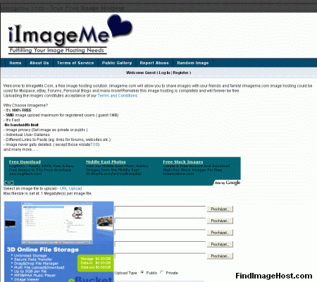 iImageMe image hosting site