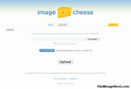 ImageCheese image hosting site