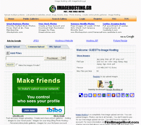 Imagehosting.gr image hosting site