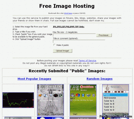 Imageno image hosting site