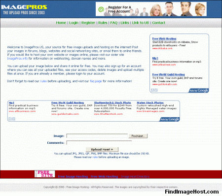 ImagePros.us image hosting site
