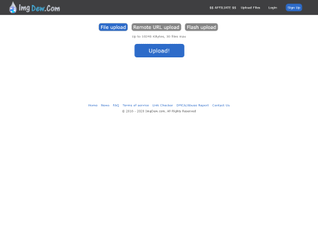 ImgDew image hosting site
