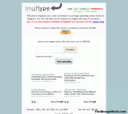 ImgHype image hosting site