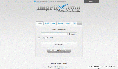 Imgpicx image hosting site