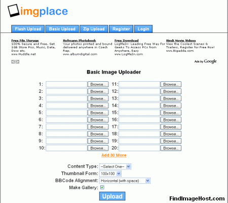 ImgPlace image hosting site