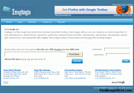 ImgTags image hosting site
