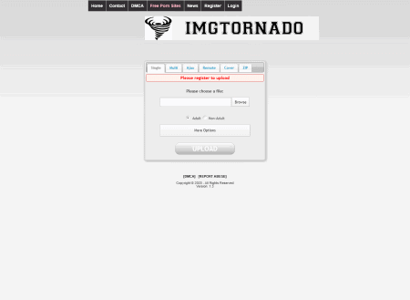 Imgtornado image hosting site