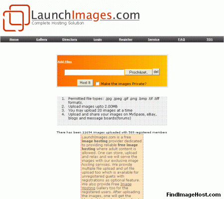 LaunchImages image hosting site