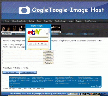 Oogle Toogle image hosting site