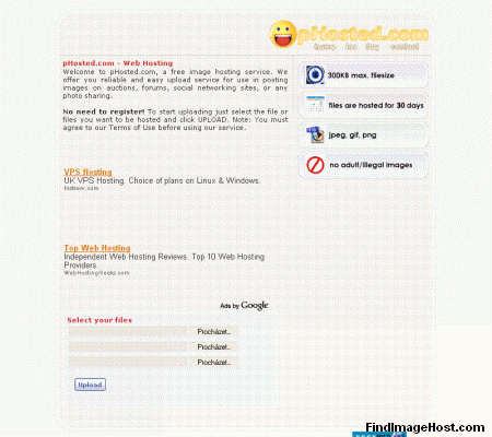 PHosted image hosting site