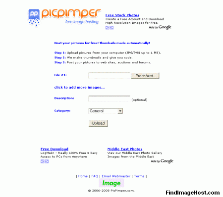 PicPimper image hosting site