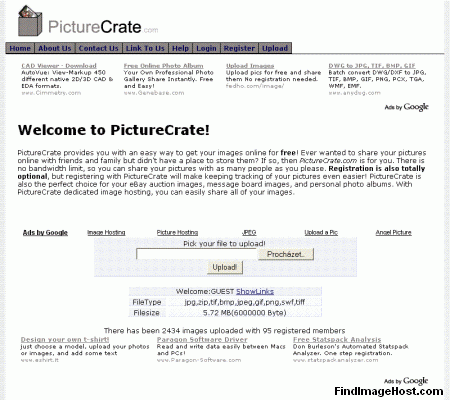 PictureCrate image hosting site