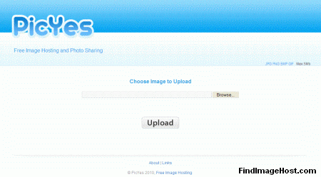 PicYes image hosting site