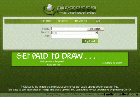 PicZasso image hosting site