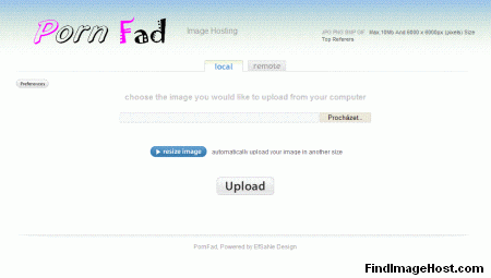 PornFad image hosting site