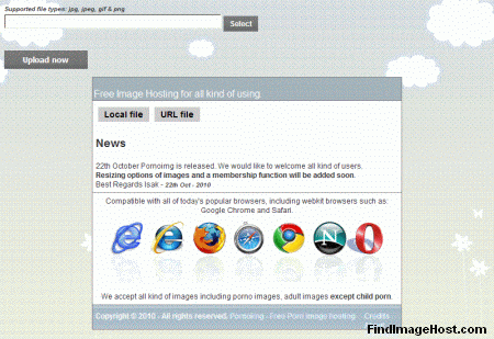 PornoImg image hosting site