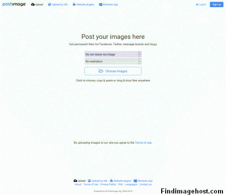 Postimages.org image hosting site