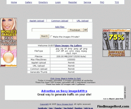 SexyImageHost image hosting site