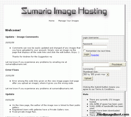 Sumario.co.uk image hosting site