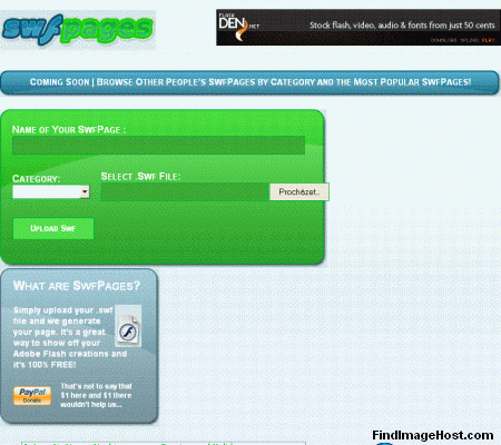 SwfPages image hosting site