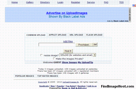 Uploadimages.tk image hosting site