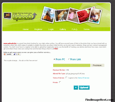 Uploads.biz image hosting site