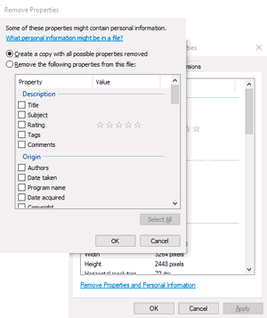 Remove personal info - Windows